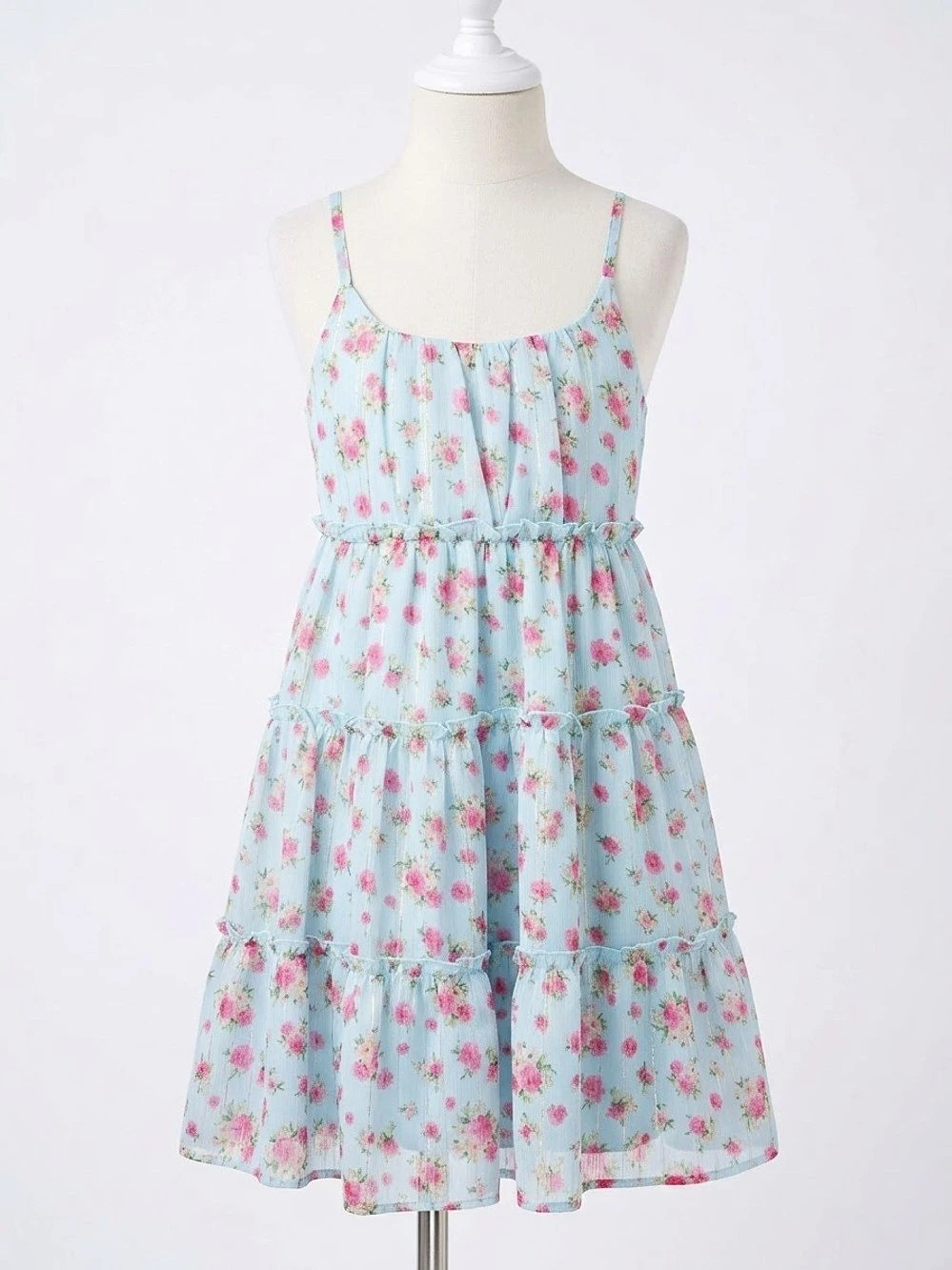 Rare edition RNB 1985 Floral Mini Dress in Blue & Pink Size 10
